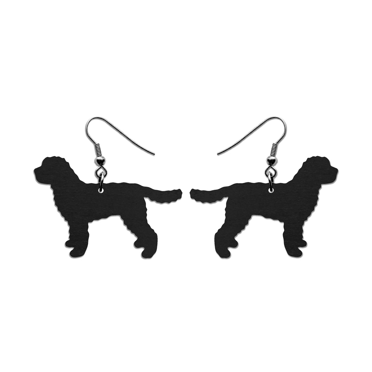 Australianlabradoodle-korvakorut musta koivuvaneri
