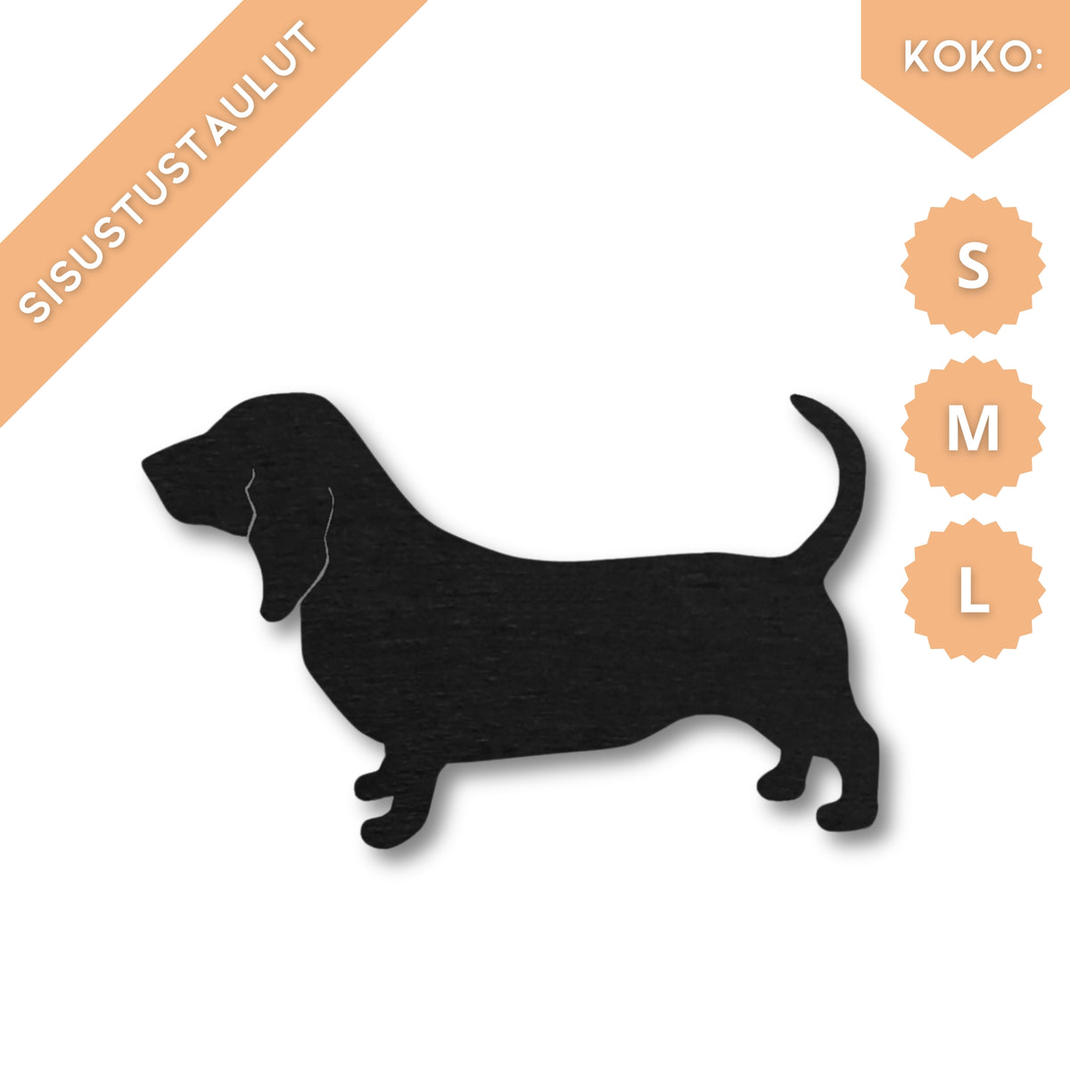 Basset hound -sisustustaulu