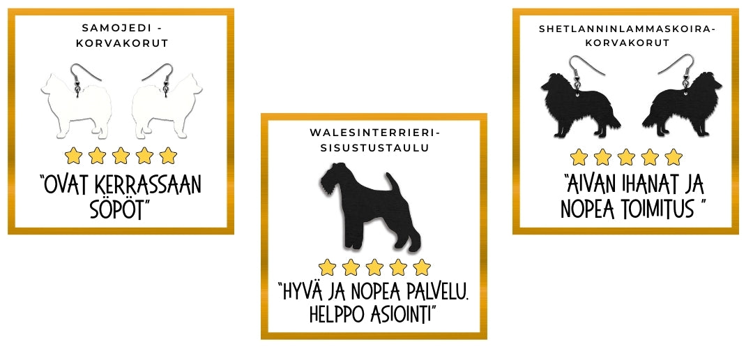 Tuotteidemme saamia palautteita asiakkailtamme.