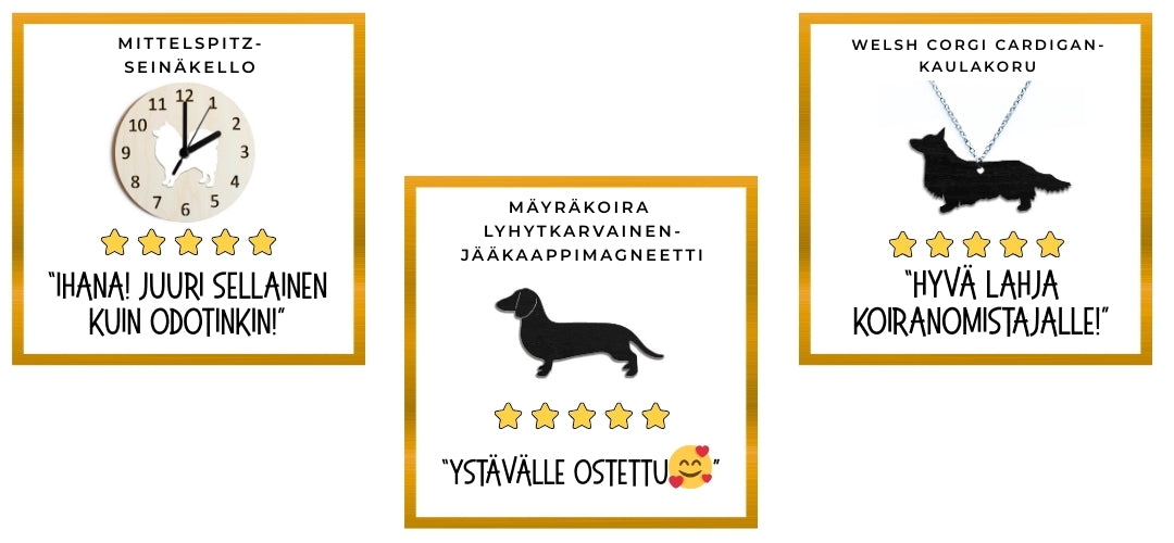 Asiakaspalautteita tuotteistamme