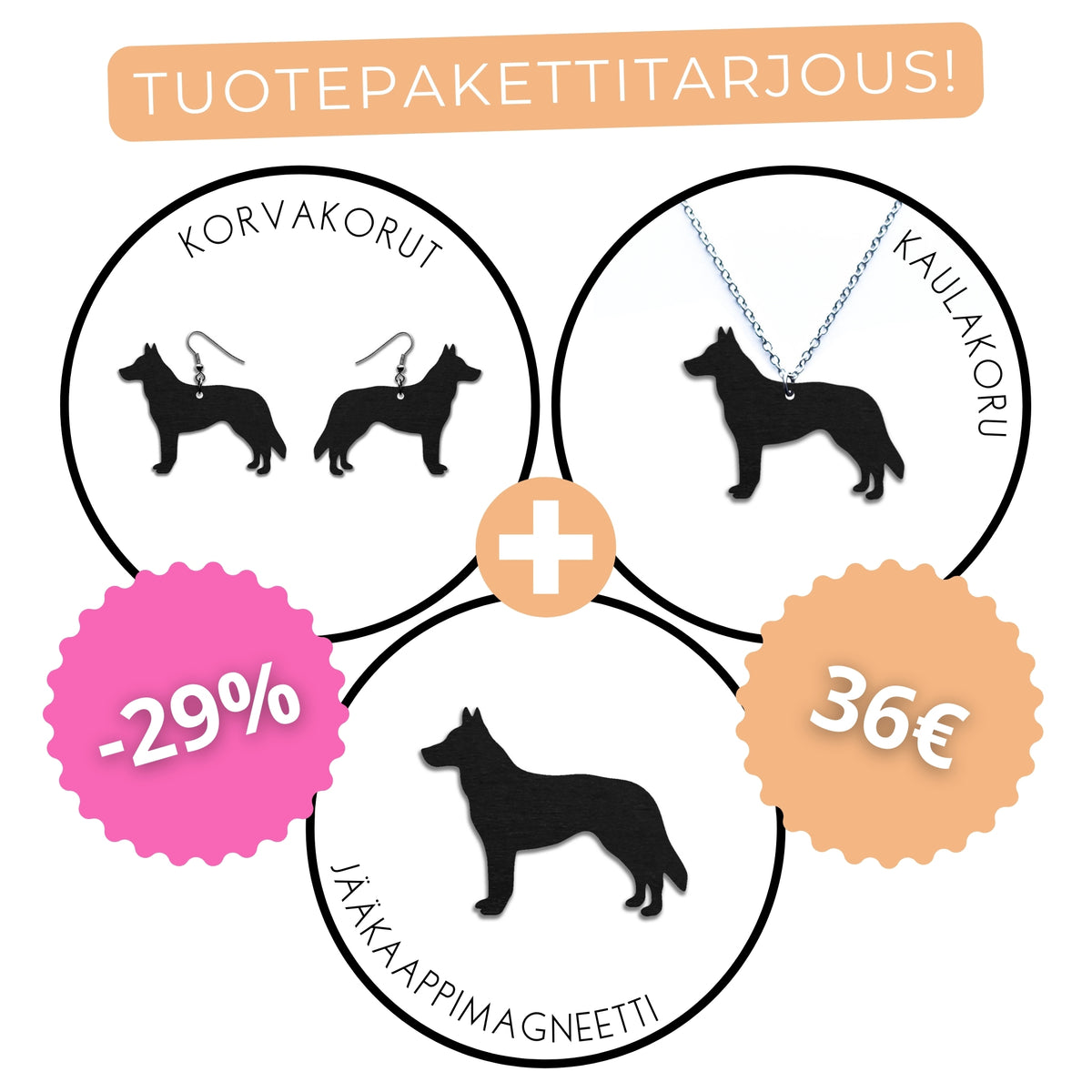 Valkoinen paimenkoira -tuotepaketti