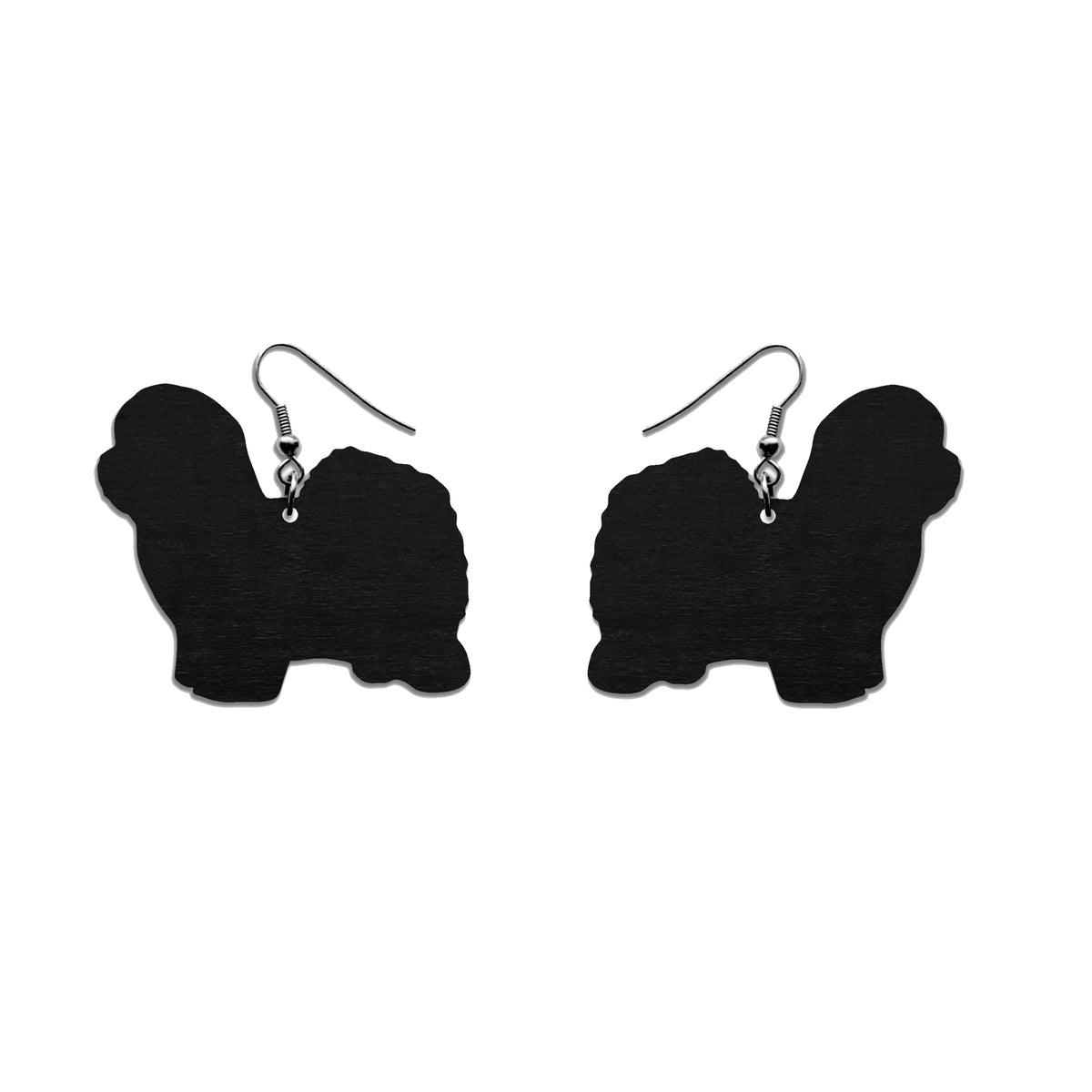 Coton de Tulear korvakorut musta kotimainen koivuvaneri